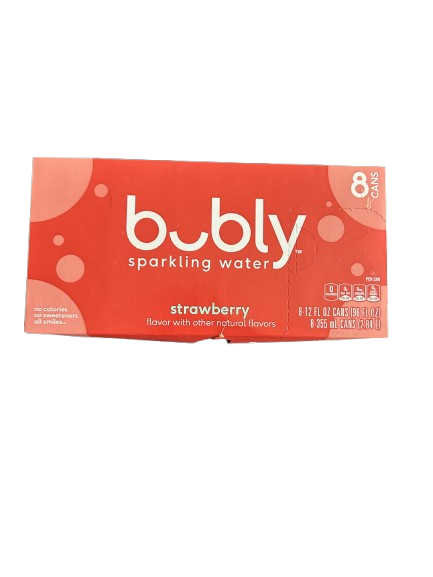Strawberry Bubly Sparkling Water (8-pack)